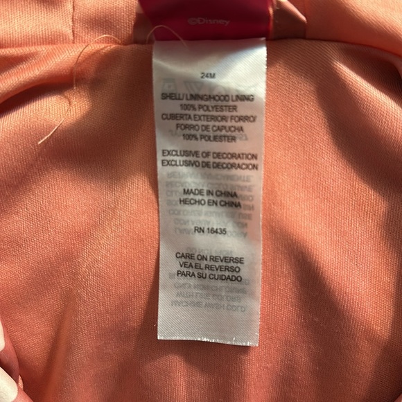 Disney junior minnie 24 months pink and white hooded jacket with ears 💕 - Picture 4 of 5